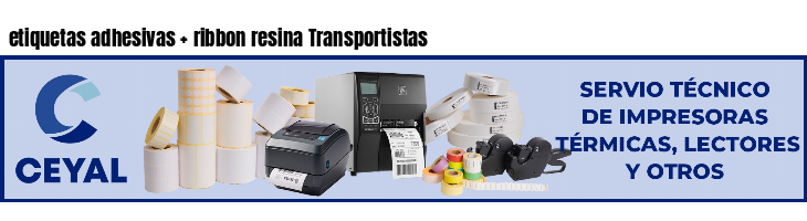 etiquetas adhesivas ribbon resina Transportistas