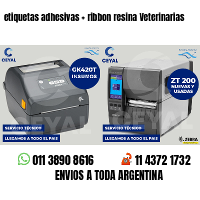 etiquetas adhesivas ribbon resina Veterinarias