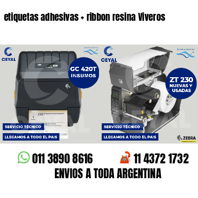 etiquetas adhesivas ribbon resina Viveros