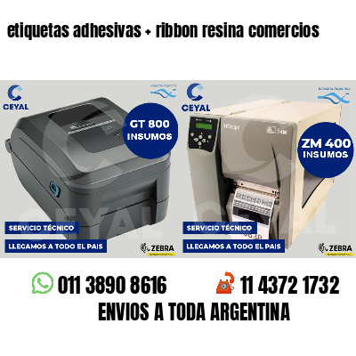 etiquetas adhesivas ribbon resina comercios