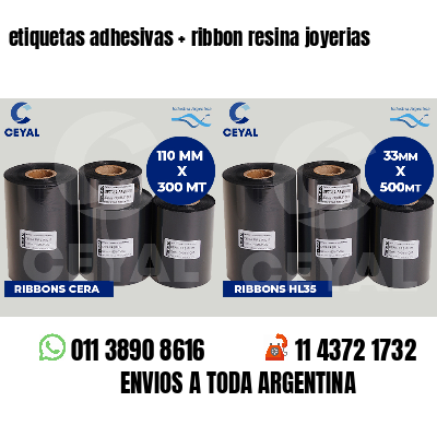 etiquetas adhesivas   ribbon resina joyerias