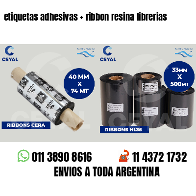etiquetas adhesivas ribbon resina librerias