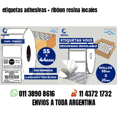 etiquetas adhesivas   ribbon resina locales