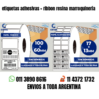 etiquetas adhesivas ribbon resina marroquinería