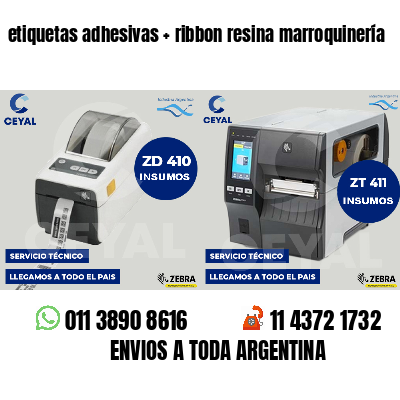 etiquetas adhesivas ribbon resina marroquinería