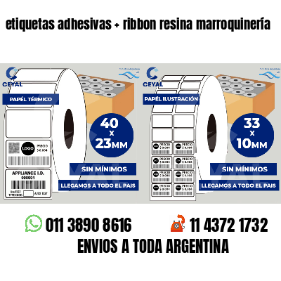 etiquetas adhesivas ribbon resina marroquinería
