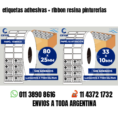 etiquetas adhesivas   ribbon resina pinturerías