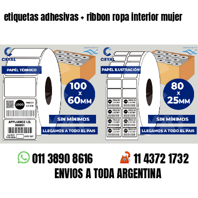 etiquetas adhesivas   ribbon ropa interior mujer