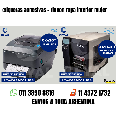 etiquetas adhesivas   ribbon ropa interior mujer