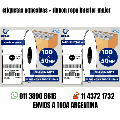 etiquetas adhesivas   ribbon ropa interior mujer