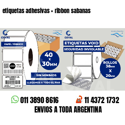 etiquetas adhesivas   ribbon sabanas