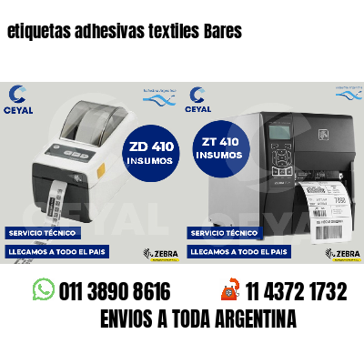 etiquetas adhesivas textiles Bares
