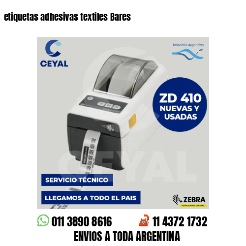 etiquetas adhesivas textiles Bares