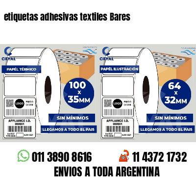 etiquetas adhesivas textiles Bares