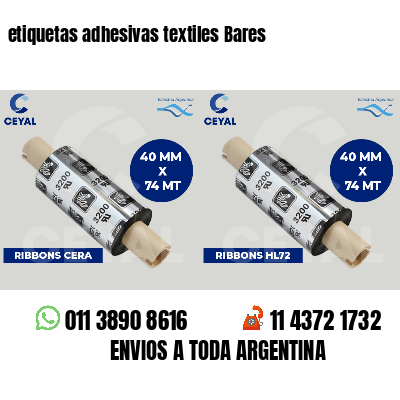 etiquetas adhesivas textiles Bares