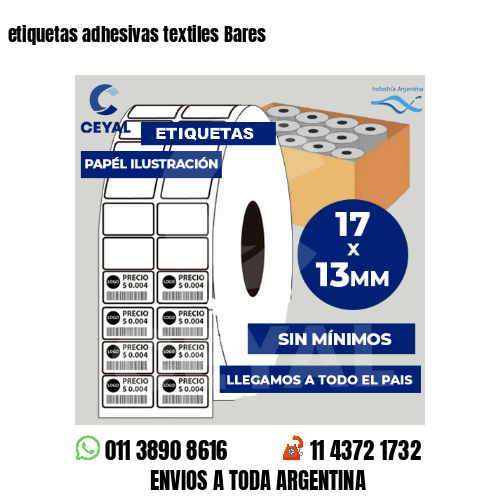 etiquetas adhesivas textiles Bares