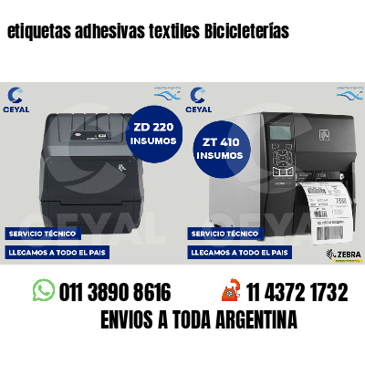 etiquetas adhesivas textiles Bicicleterías