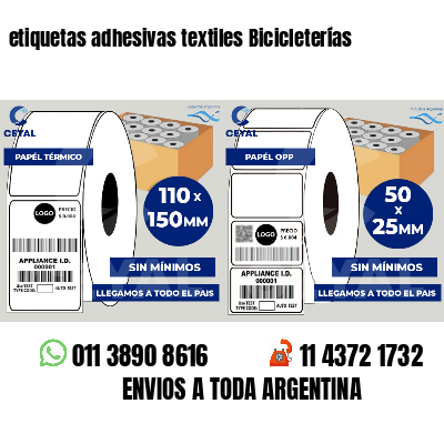 etiquetas adhesivas textiles Bicicleterías