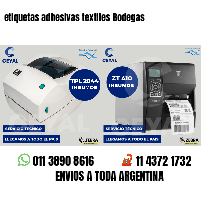 etiquetas adhesivas textiles Bodegas