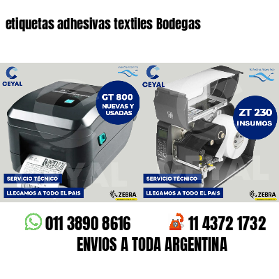 etiquetas adhesivas textiles Bodegas