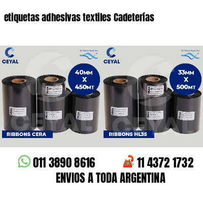 etiquetas adhesivas textiles Cadeterías
