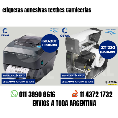 etiquetas adhesivas textiles Carnicerías