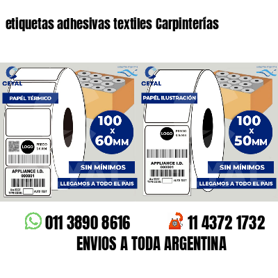 etiquetas adhesivas textiles Carpinterías