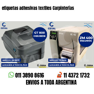 etiquetas adhesivas textiles Carpinterías