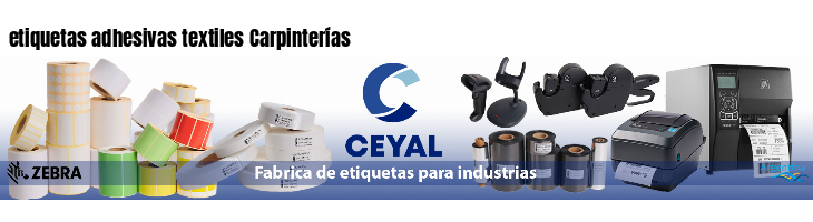 etiquetas adhesivas textiles Carpinterías