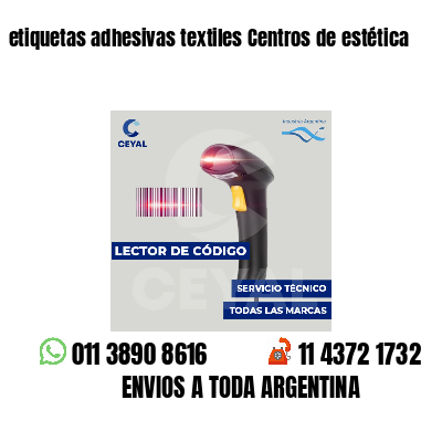 etiquetas adhesivas textiles Centros de estética