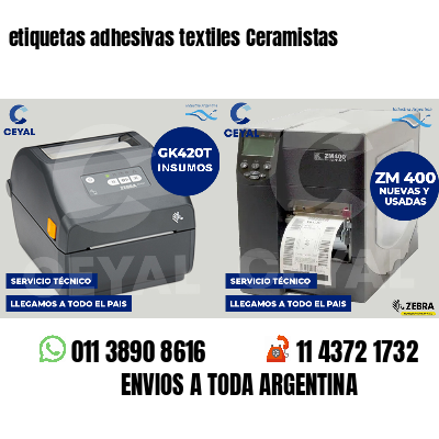 etiquetas adhesivas textiles Ceramistas