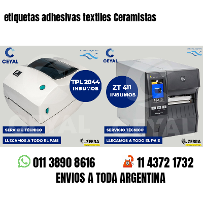 etiquetas adhesivas textiles Ceramistas