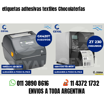 etiquetas adhesivas textiles Chocolaterías
