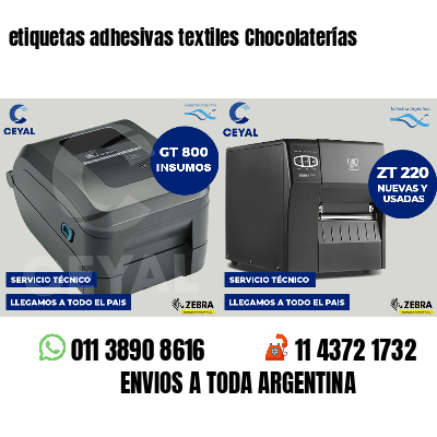 etiquetas adhesivas textiles Chocolaterías