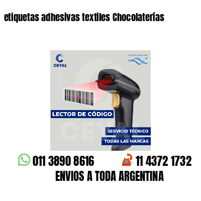 etiquetas adhesivas textiles Chocolaterías