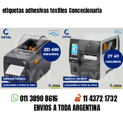 etiquetas adhesivas textiles Concecionaria