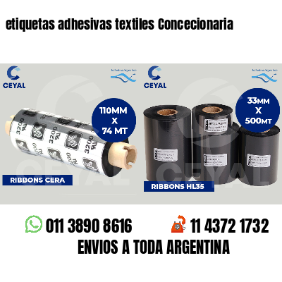 etiquetas adhesivas textiles Concecionaria