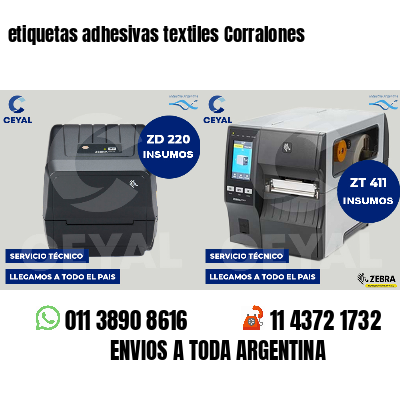 etiquetas adhesivas textiles Corralones