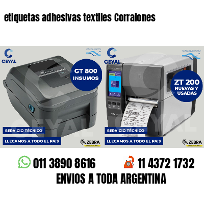 etiquetas adhesivas textiles Corralones