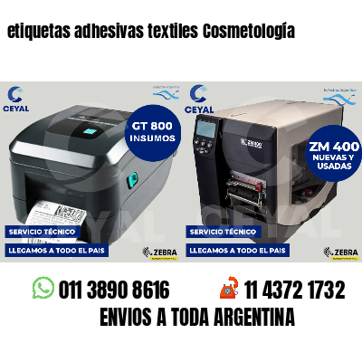 etiquetas adhesivas textiles Cosmetología