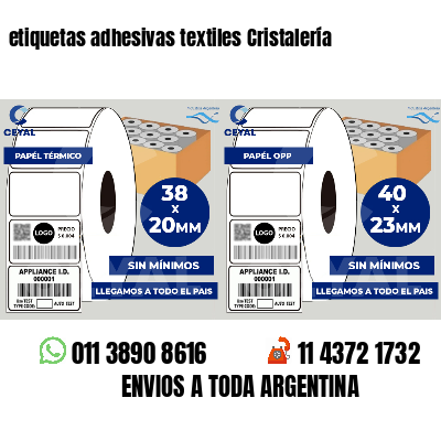 etiquetas adhesivas textiles Cristalería