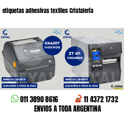 etiquetas adhesivas textiles Cristalería