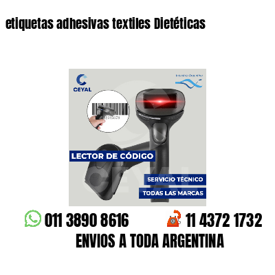 etiquetas adhesivas textiles Dietéticas
