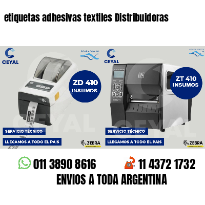etiquetas adhesivas textiles Distribuidoras