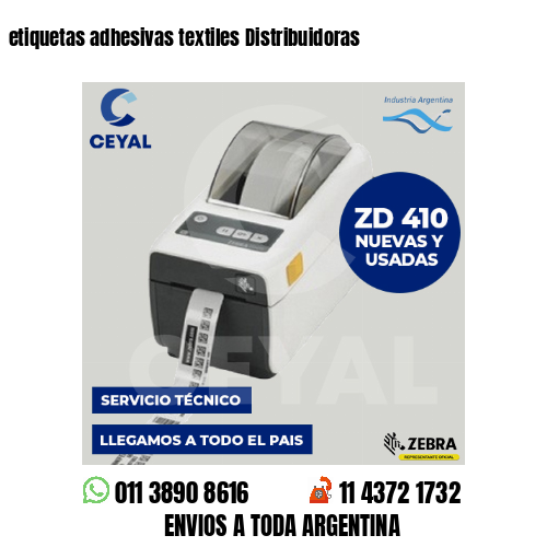 etiquetas adhesivas textiles Distribuidoras