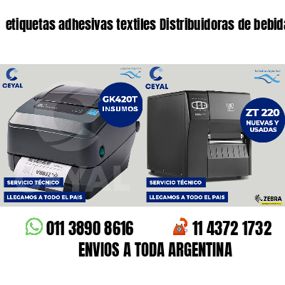 etiquetas adhesivas textiles Distribuidoras de bebidas