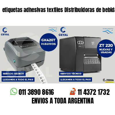 etiquetas adhesivas textiles Distribuidoras de bebidas