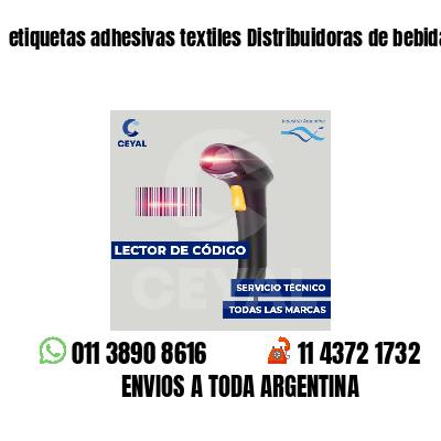 etiquetas adhesivas textiles Distribuidoras de bebidas