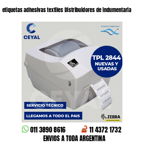 etiquetas adhesivas textiles Distribuidores de indumentaria