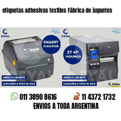 etiquetas adhesivas textiles Fábrica de juguetes